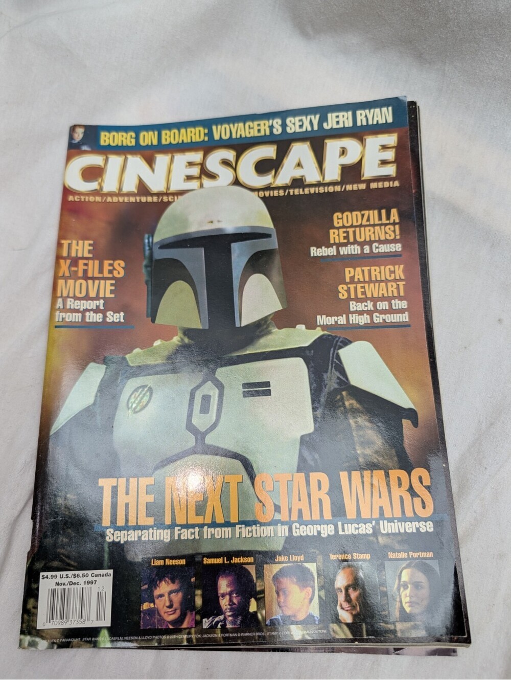 CINESCAPE MAGAZINE NOV/DEC 97 STAR WARS X-FILES JERI RYAN PATRICK STEWART